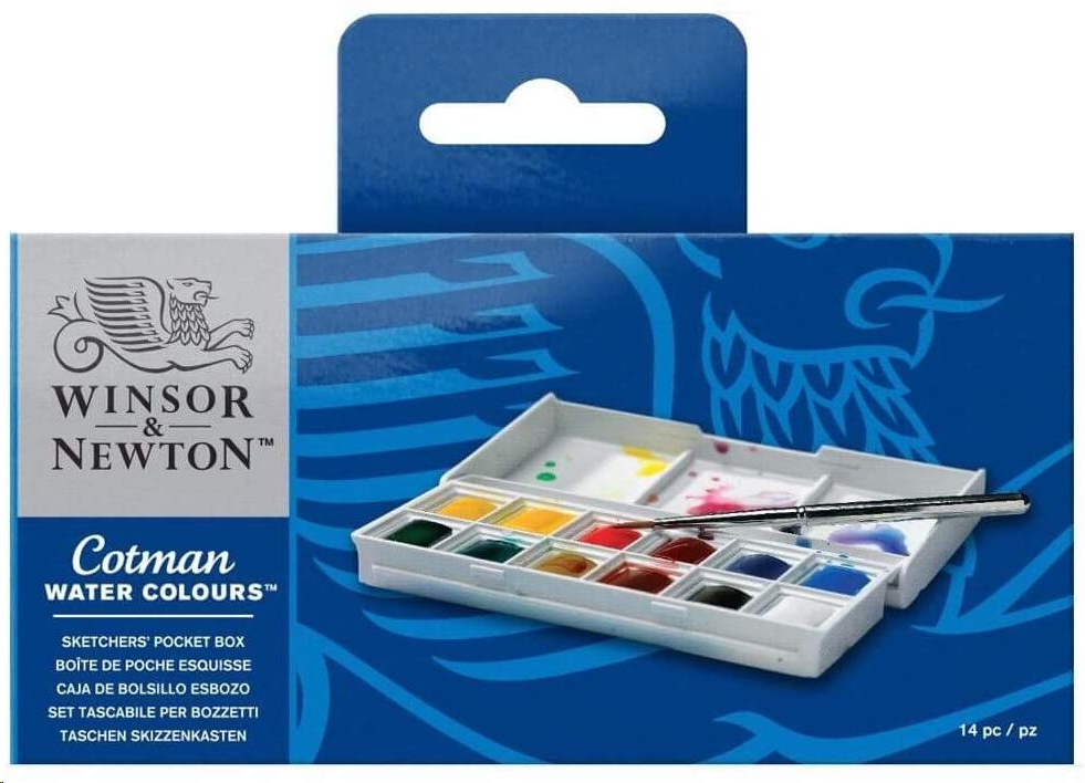 W&N COTMAN SET ACQUARELLO 1/2 GODET 14PZ 0390083