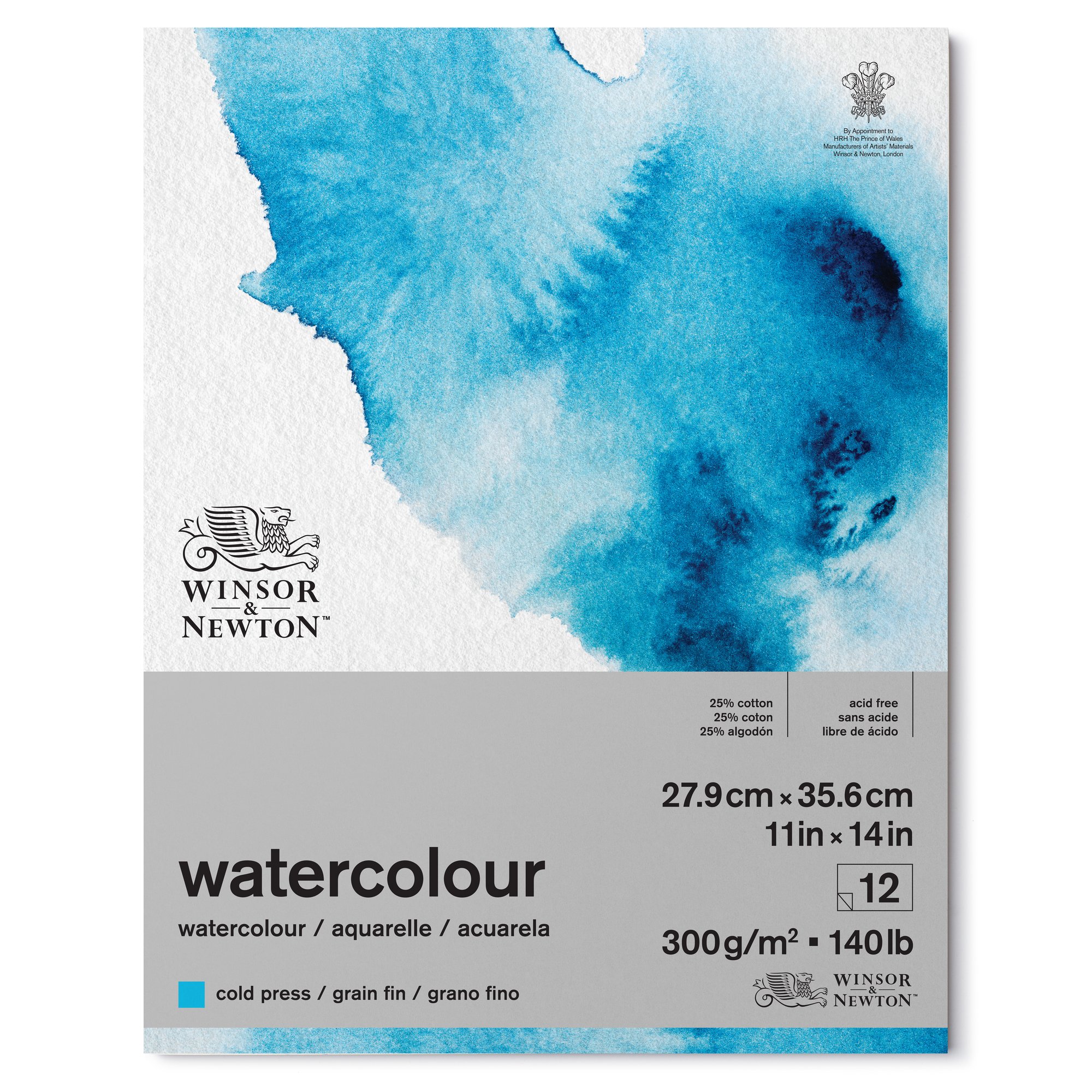 W&N BLOCCO ACQUARELLO GRANA FINA 28X36 300GR 12FG 6667003