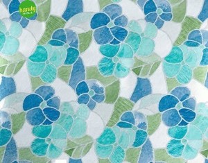 PLASTICA ADESIVA 45CMX2M TRASPARENTE FIORI AZZ 3460213