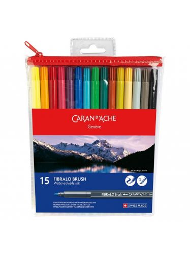 PENNARELLI FIBRALO BRUSH CARAN D'ACHE 15PZ 186315