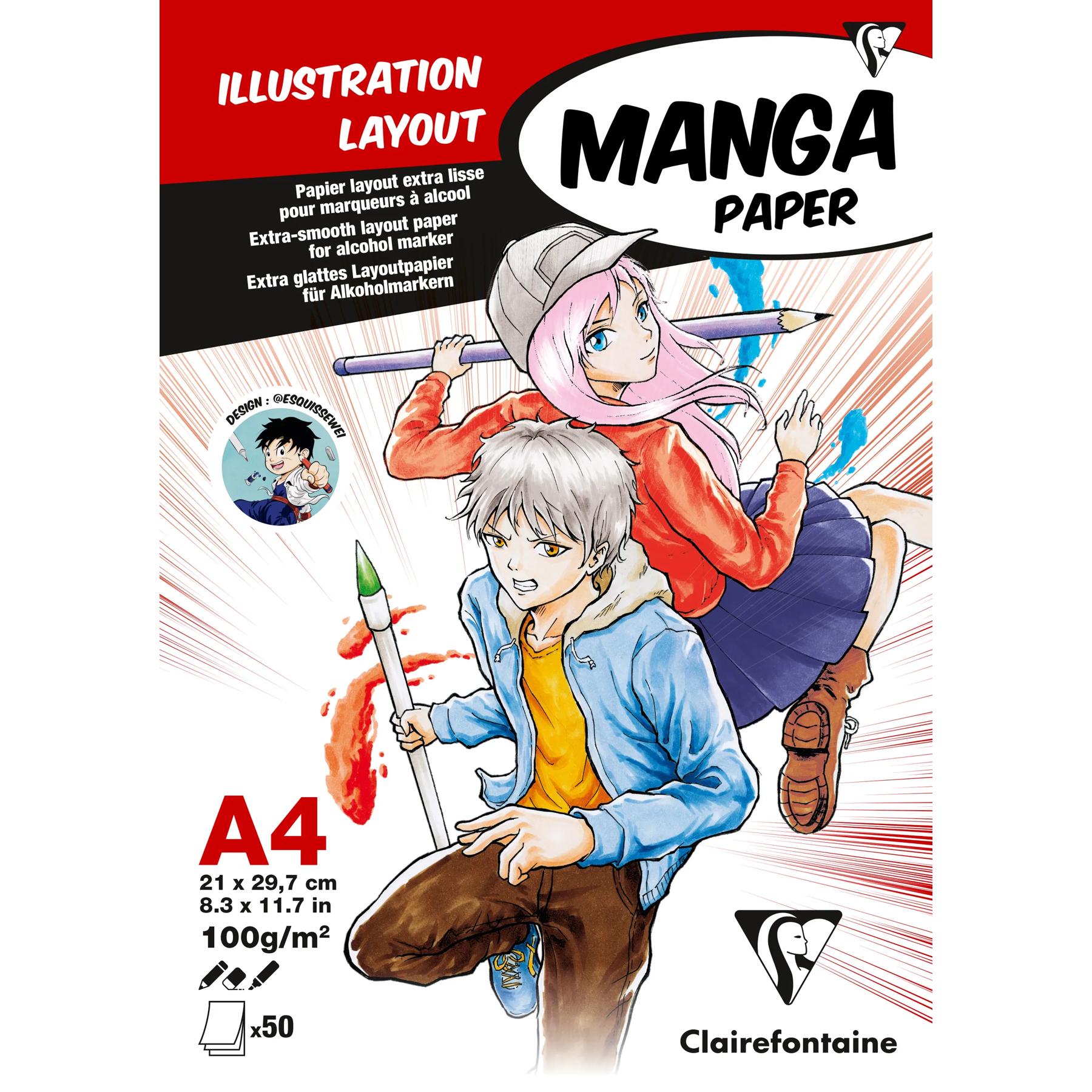 BLOCCO MANGA ILLUSTRATION A4 100GR 50FG 94042C
