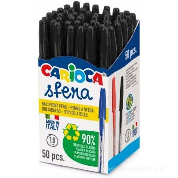 CARIOCA PENNE A SFERA NERO 50PZ 41643/01