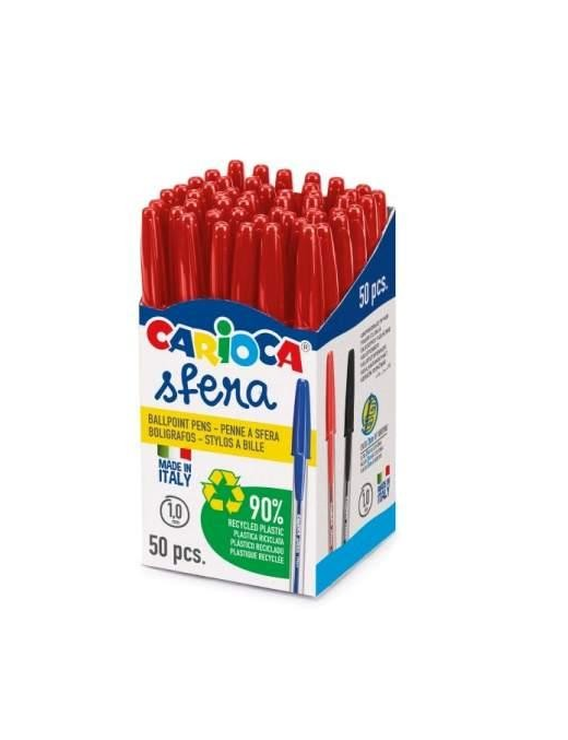 CARIOCA PENNE A SFERA ROSSO 50PZ 41643/03