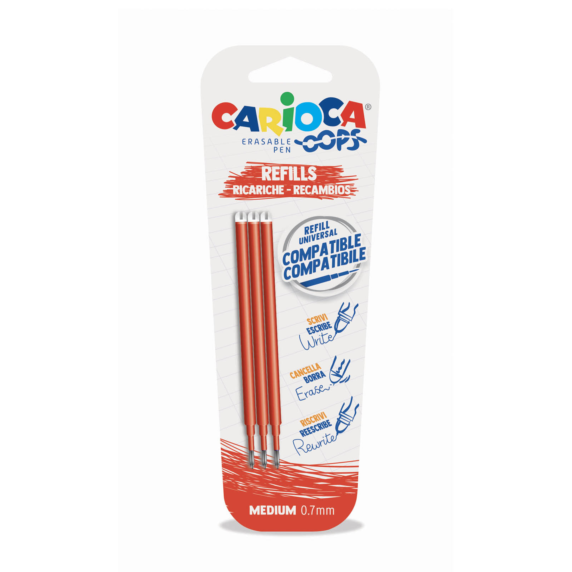 CARIOCA REFILL OOPS ROSSO 3PZ 43041/03