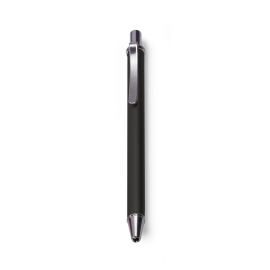 PENNA SFERA A SCATTO CM 13.5 IN METALLO NERO SILVER 1117ST34