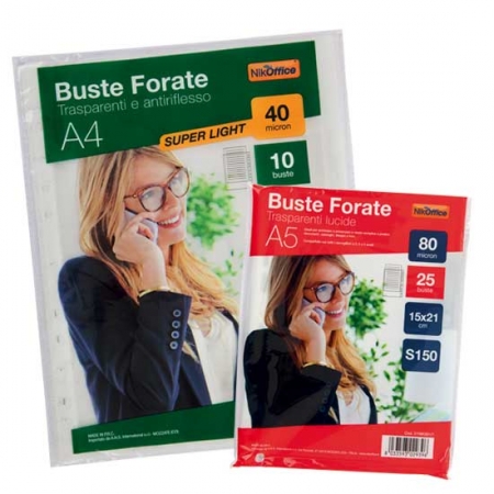 BUSTA CON FORI 22X30 60MIC 50PZ 01NIK004/1