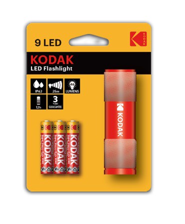 TORCIA 9 LED ROSSA +3AAA KB5562 30412460