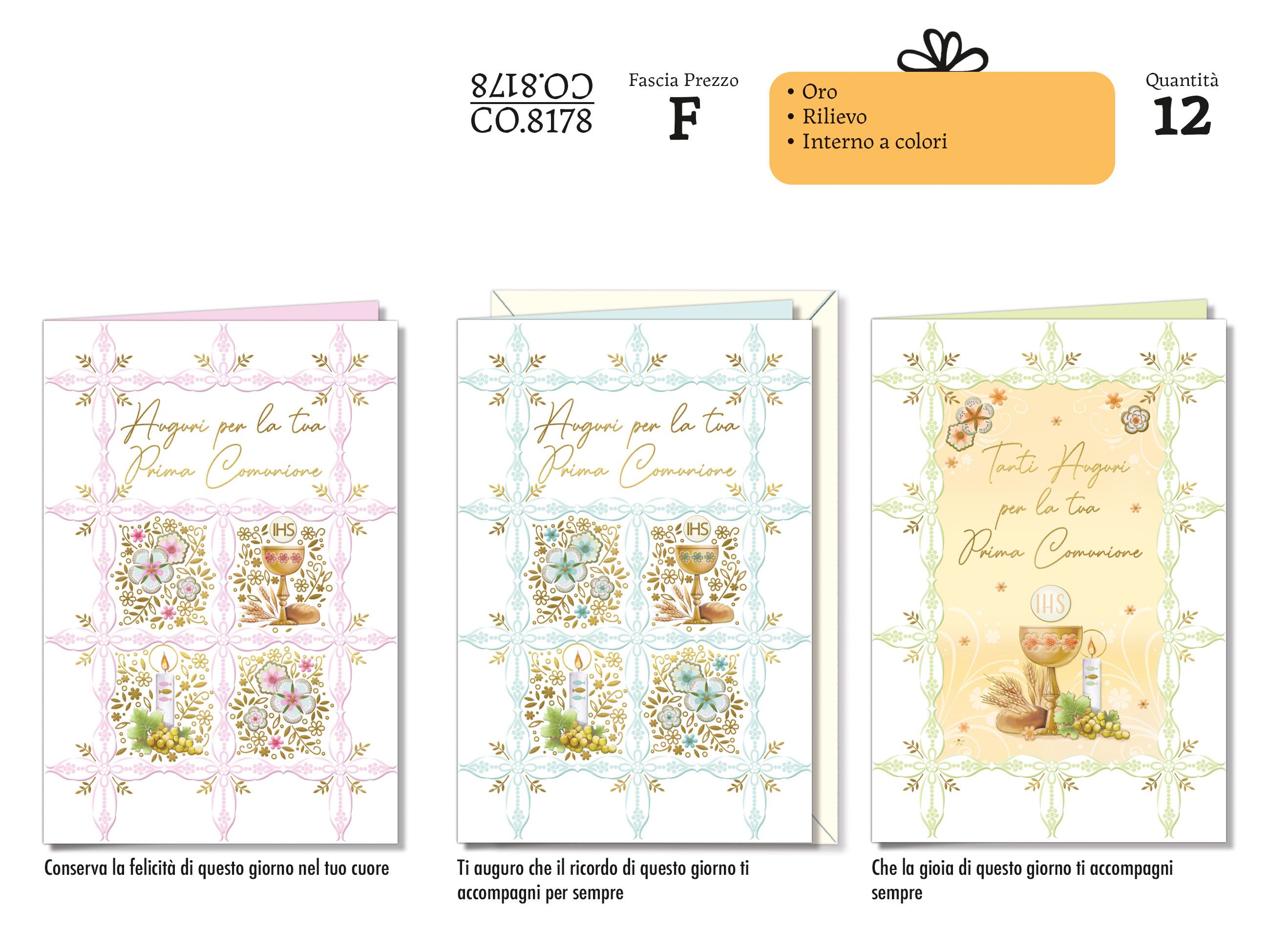 BIGLIETTI DI NATALE GORJUSS 12PZ GJ.768