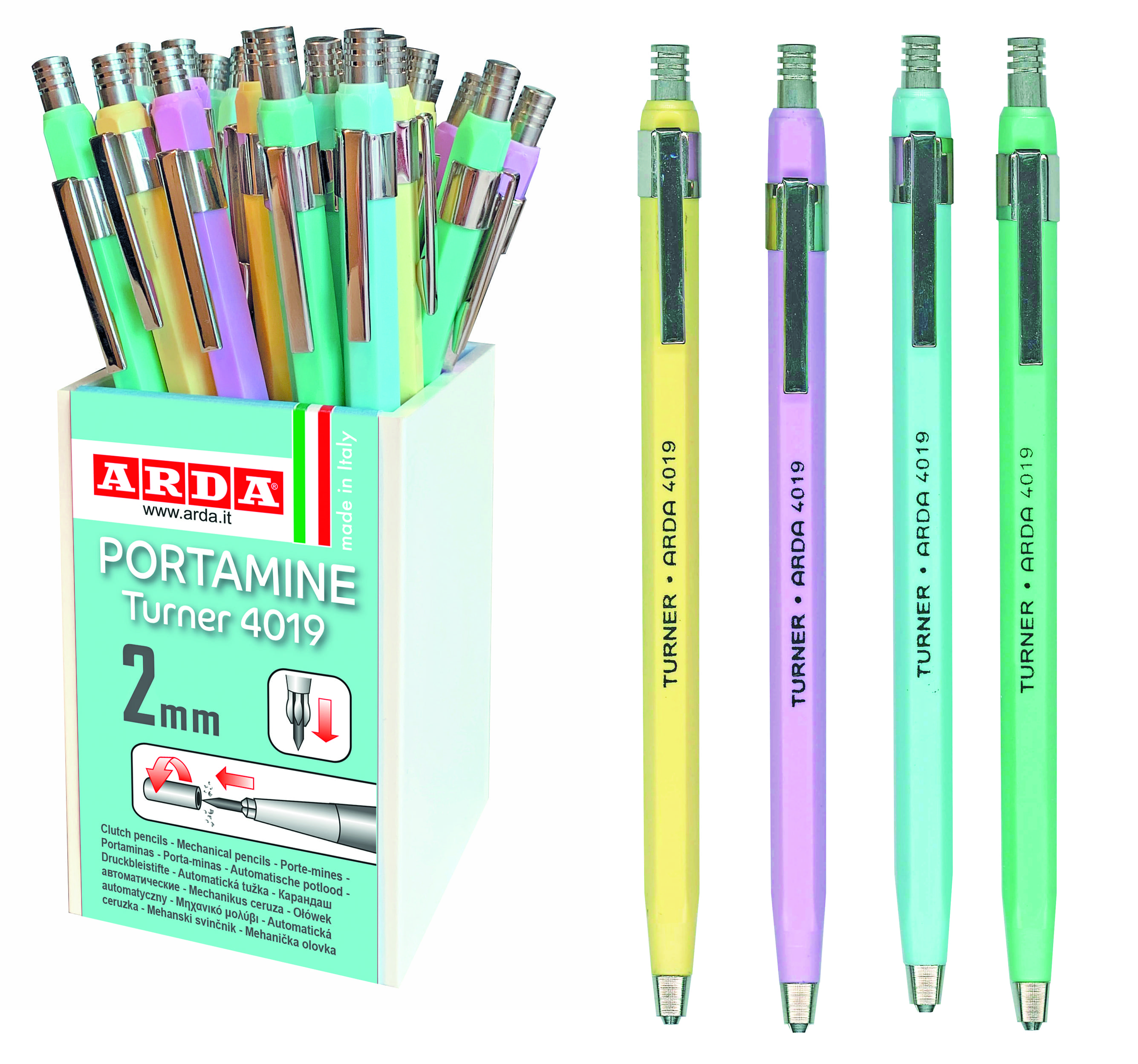 BARATTOLO 20 PORTAMINE 2MM 4019 PASTEL 4019BPBAR