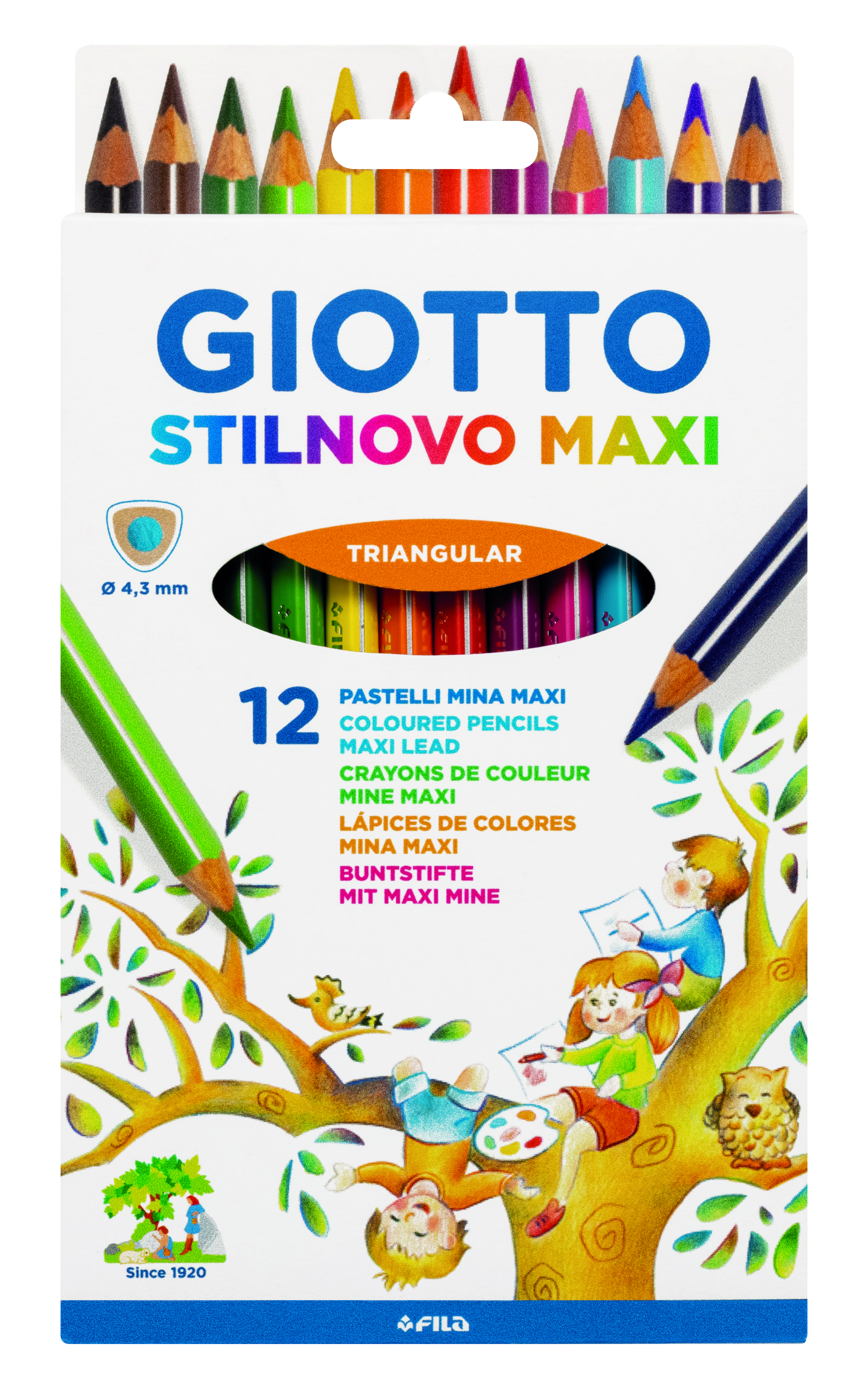 PASTELLI GIOTTO STILNOVO MAXI 12PZ F225900