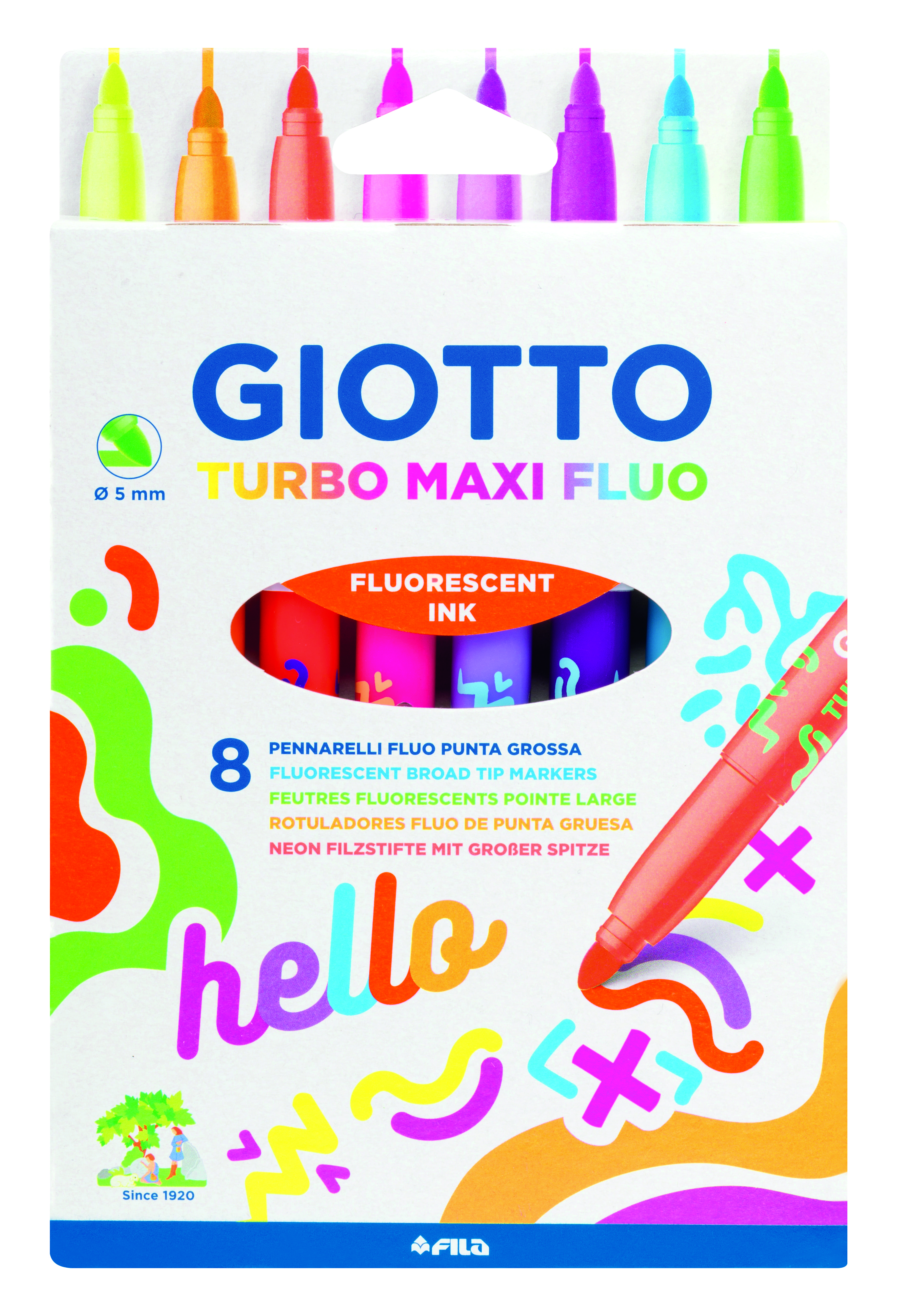 PENNARELLI GIOTTO TURBO MAXI FLUO 8PZ F453800