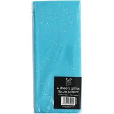 CARTA VELINA 50X70 GLITTER TURCHESE 6PZ 20910-TQC