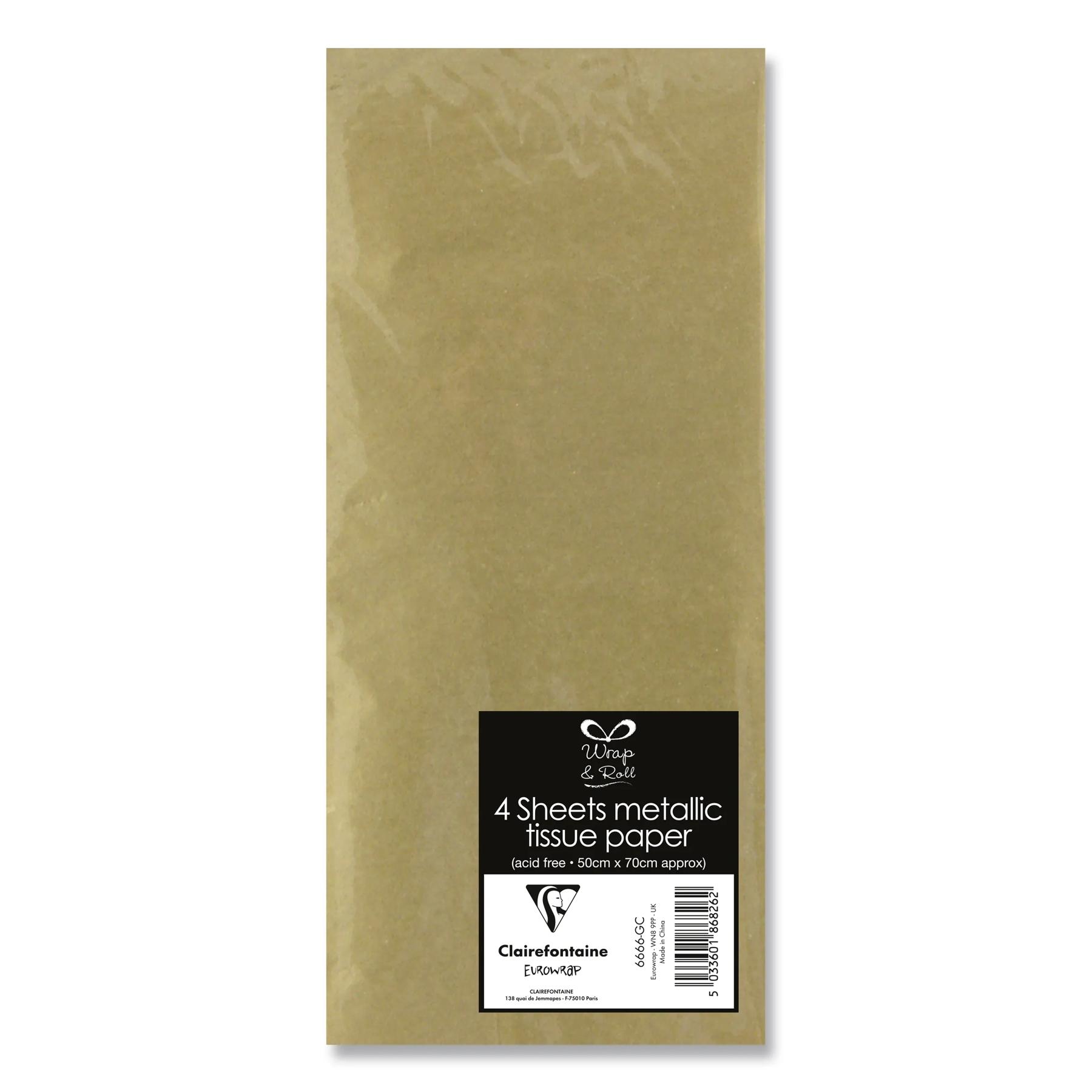 CARTA VELINA 50X70 ORO 4PZ 6666-GC