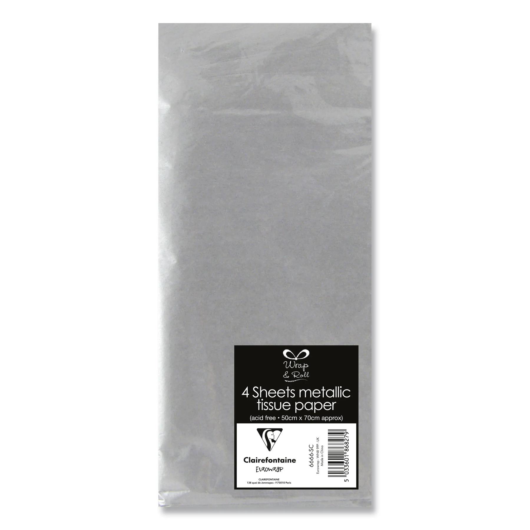CARTA VELINA 50X70 ARGENTO 4PZ 6666-SC