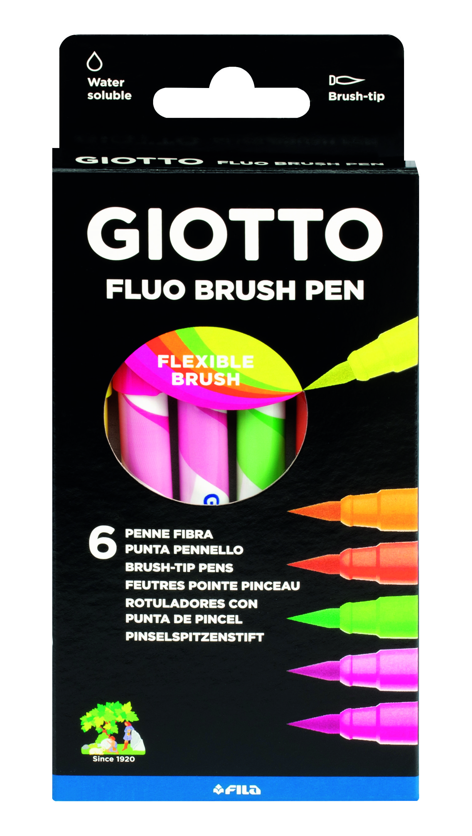 GIOTTO TURBO SOFT BRUSH FLUO 6PZ F427200