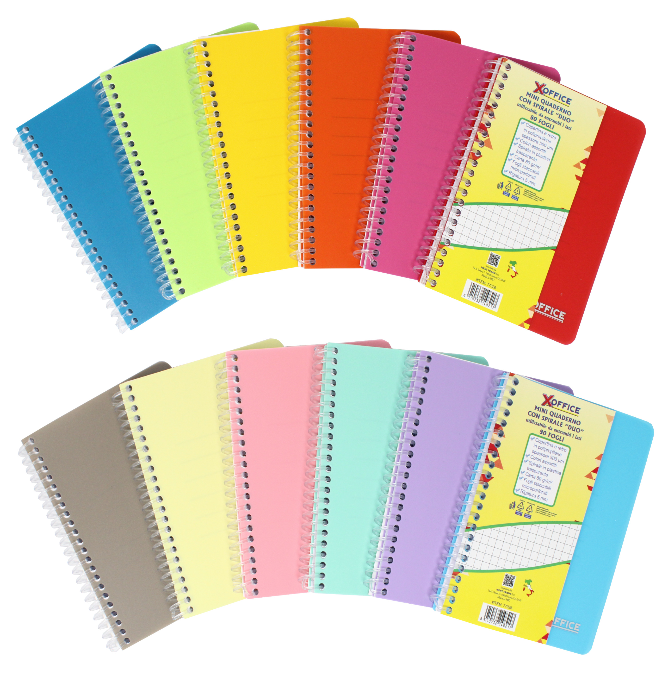 QUADERNO SPIRALE XOFFICE A6 5MM 80FG. 77026