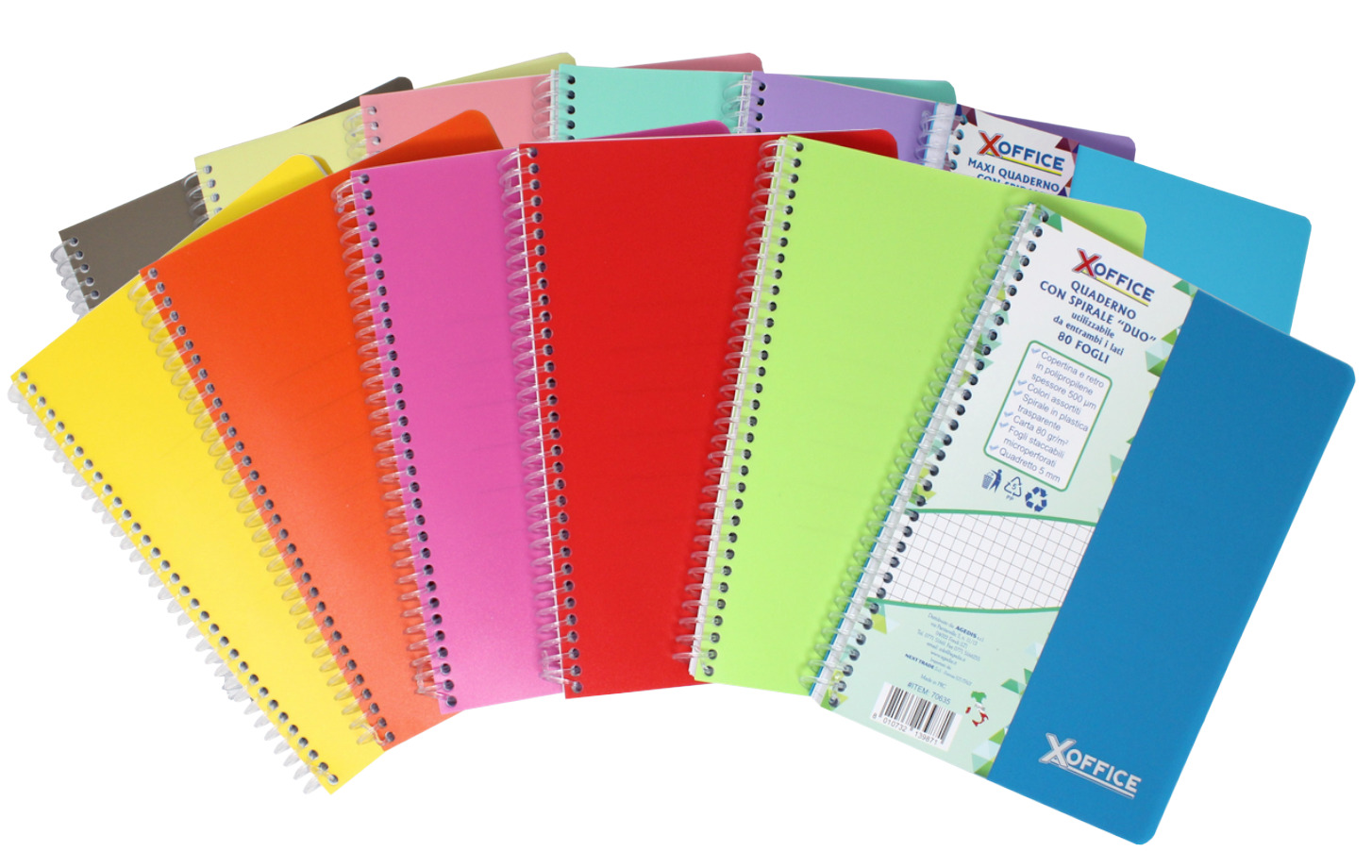 QUADERNO SPIRALE XOFFICE A5 5MM 80FG. 70639