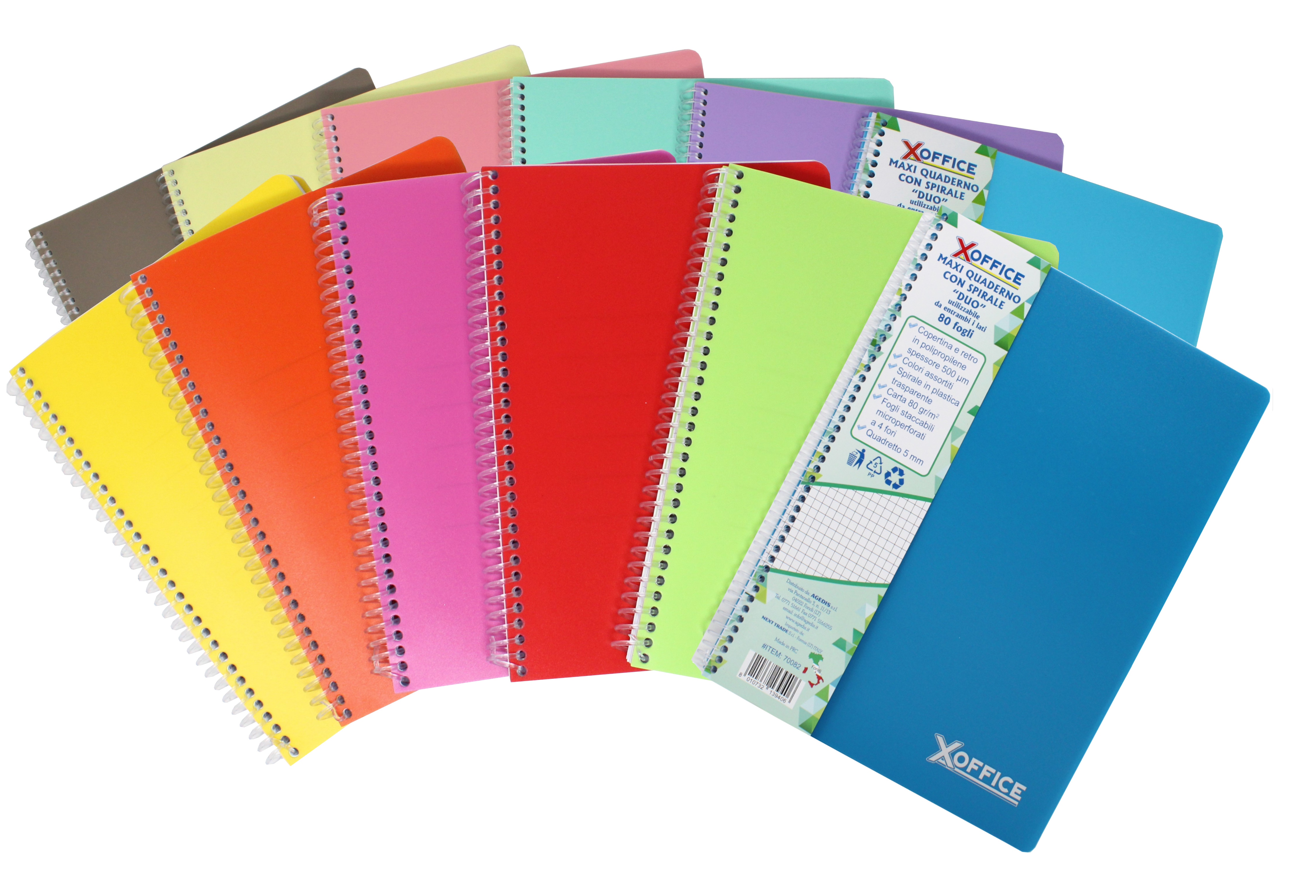 MAXI QUADERNO SPIRALE XOFFICE A4 5MM 80FG. 70646