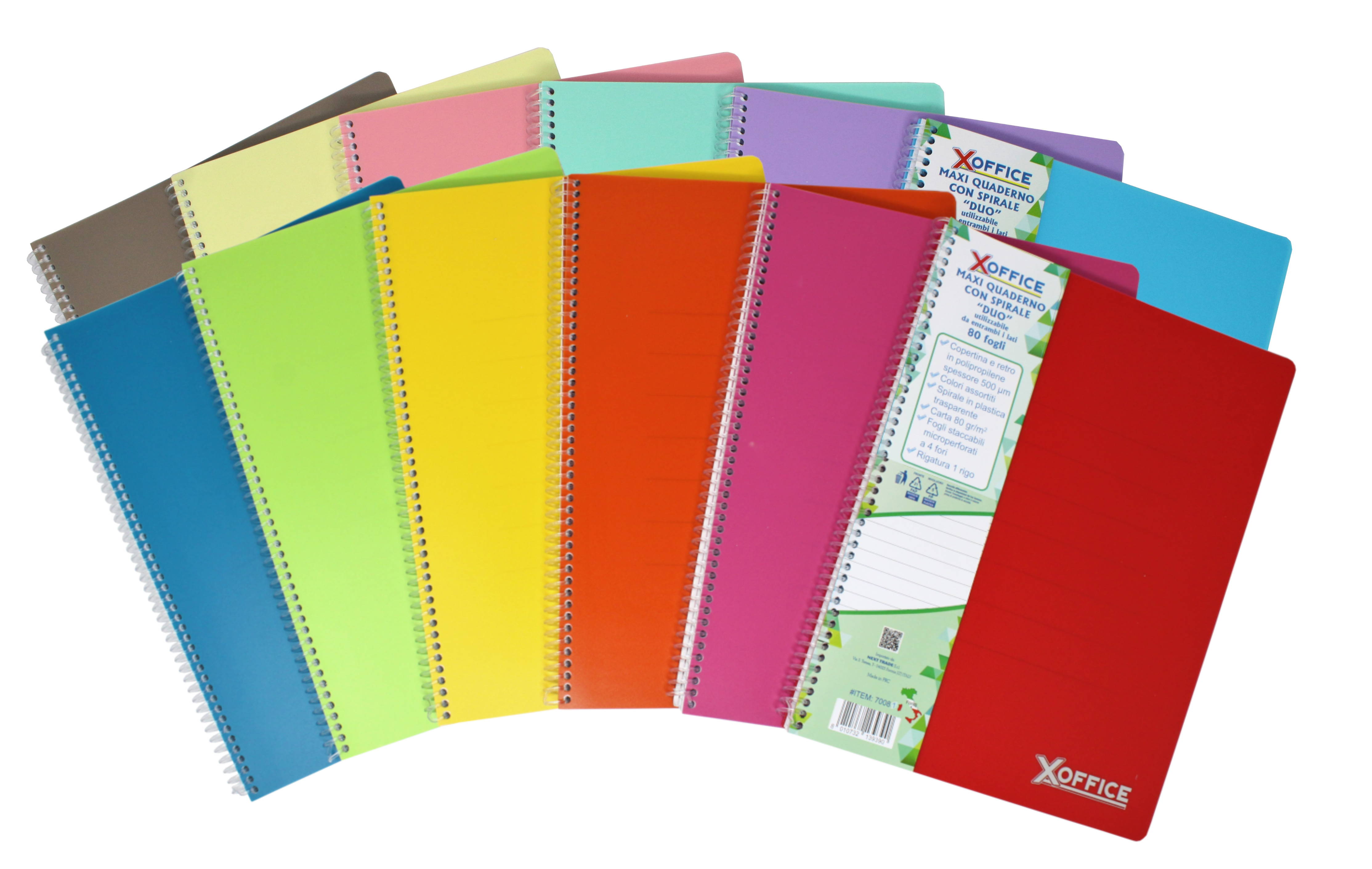 MAXI QUADERNO SPIRALE XOFFICE A4 1R 80FG. 70645