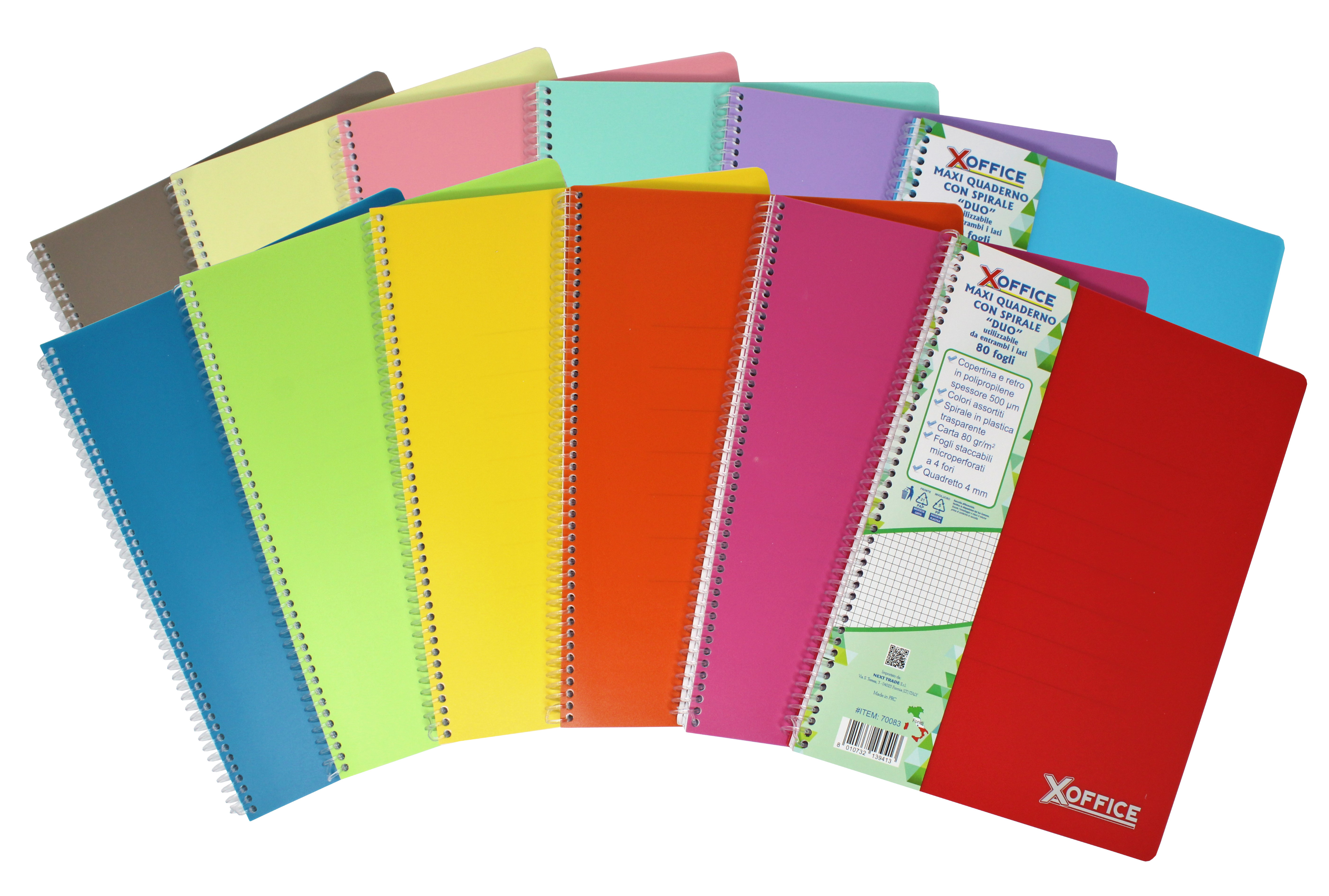 MAXI QUADERNO SPIRALE XOFFICE A4 4M 80FG. 70647