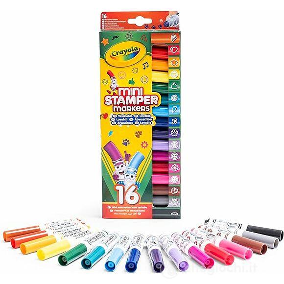16 MINI PENNARELLI A STAMPINO LAVABILI 58-8741