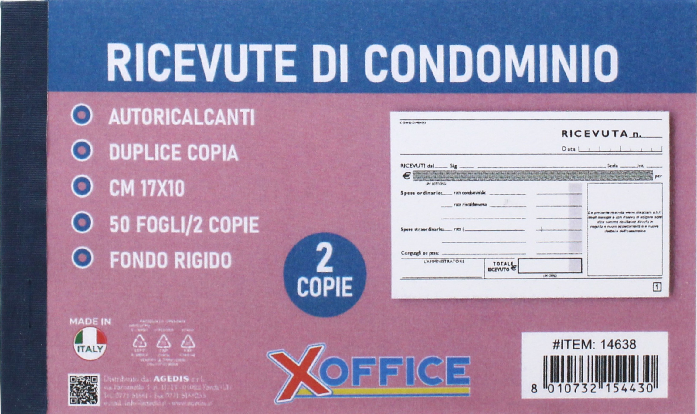 BLOCCO RICEVUTE CONDOMINIO 1285R 14638