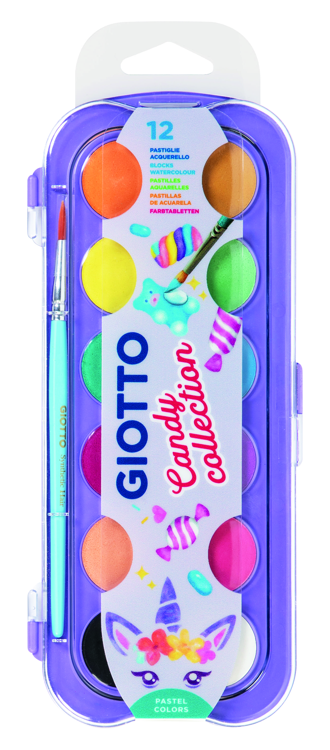 ACQUERELLI GIOTTO CANDY 30MM 12PZ F351600
