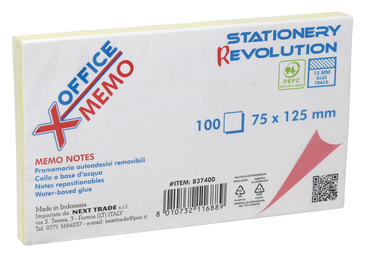 MEMO TIP 75X125 GIALLO XOFFICE 837400