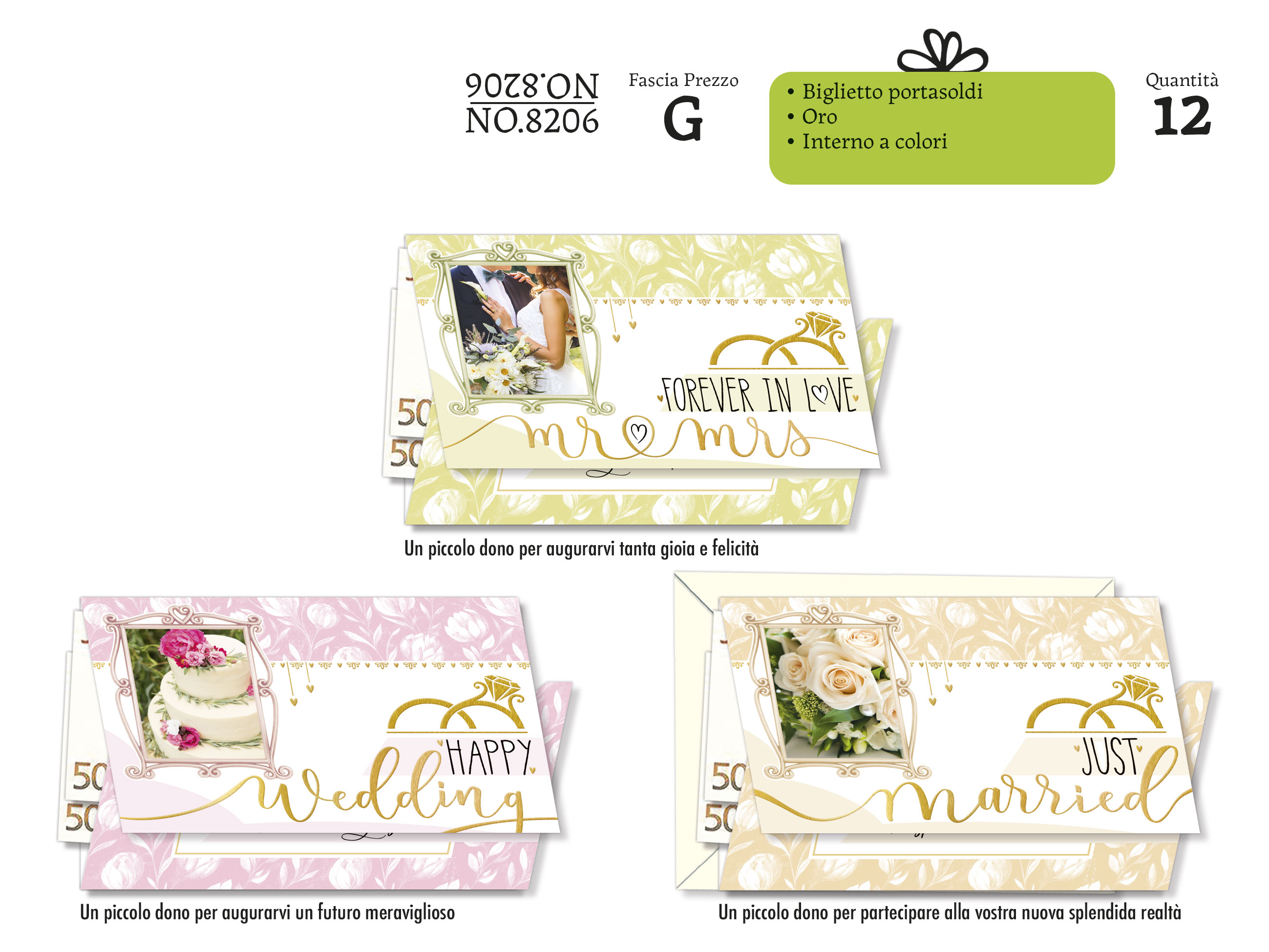 BIGLIETTI PALLINE DI NATALE NT.8523