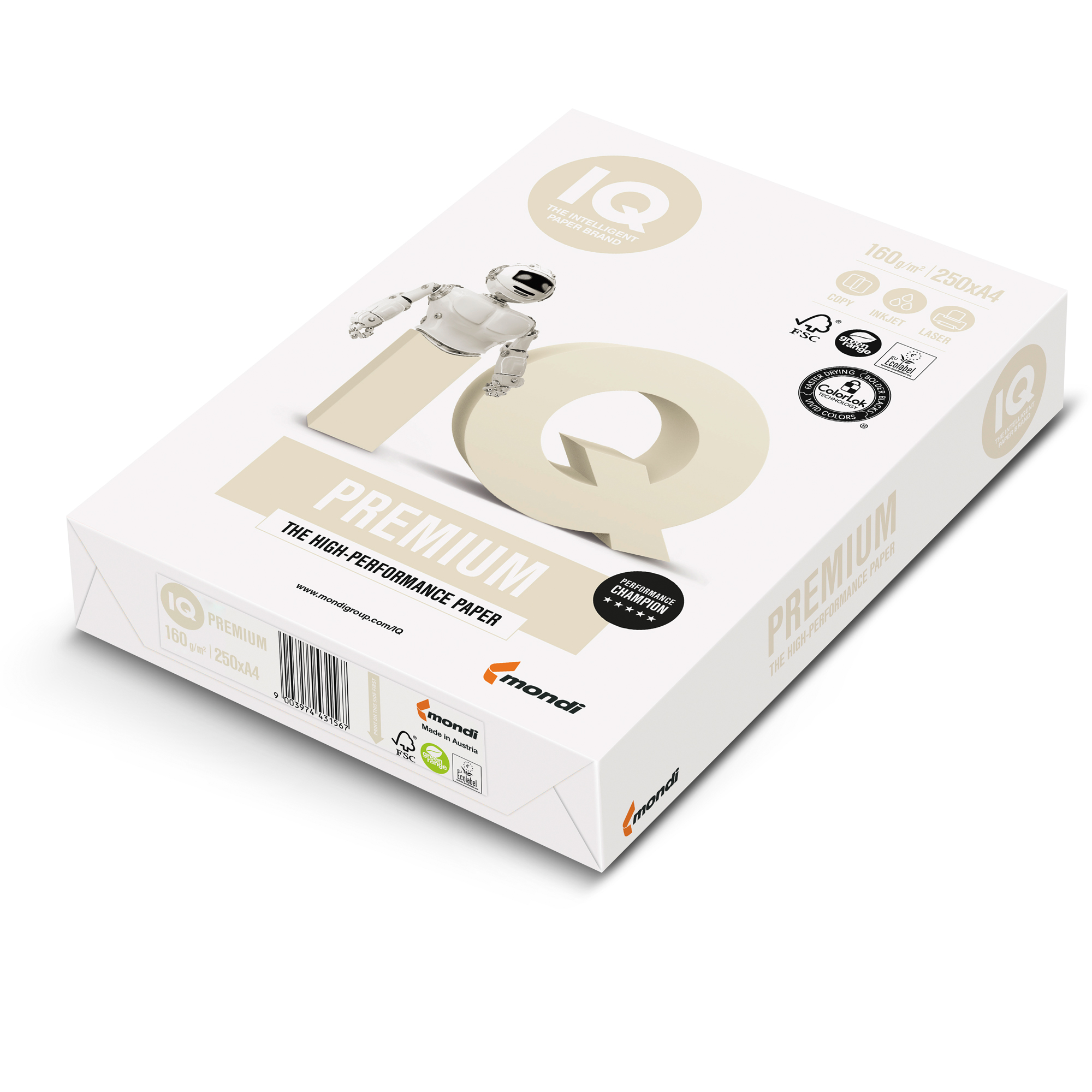 RISMA TONER SECCO GR 160 250FG A4 IQ PREMIUM IQ160/A4