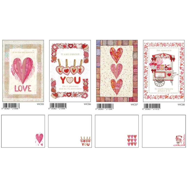 BIGLIETTI LOVE C/FOIL ARGENTO AVVD02/12