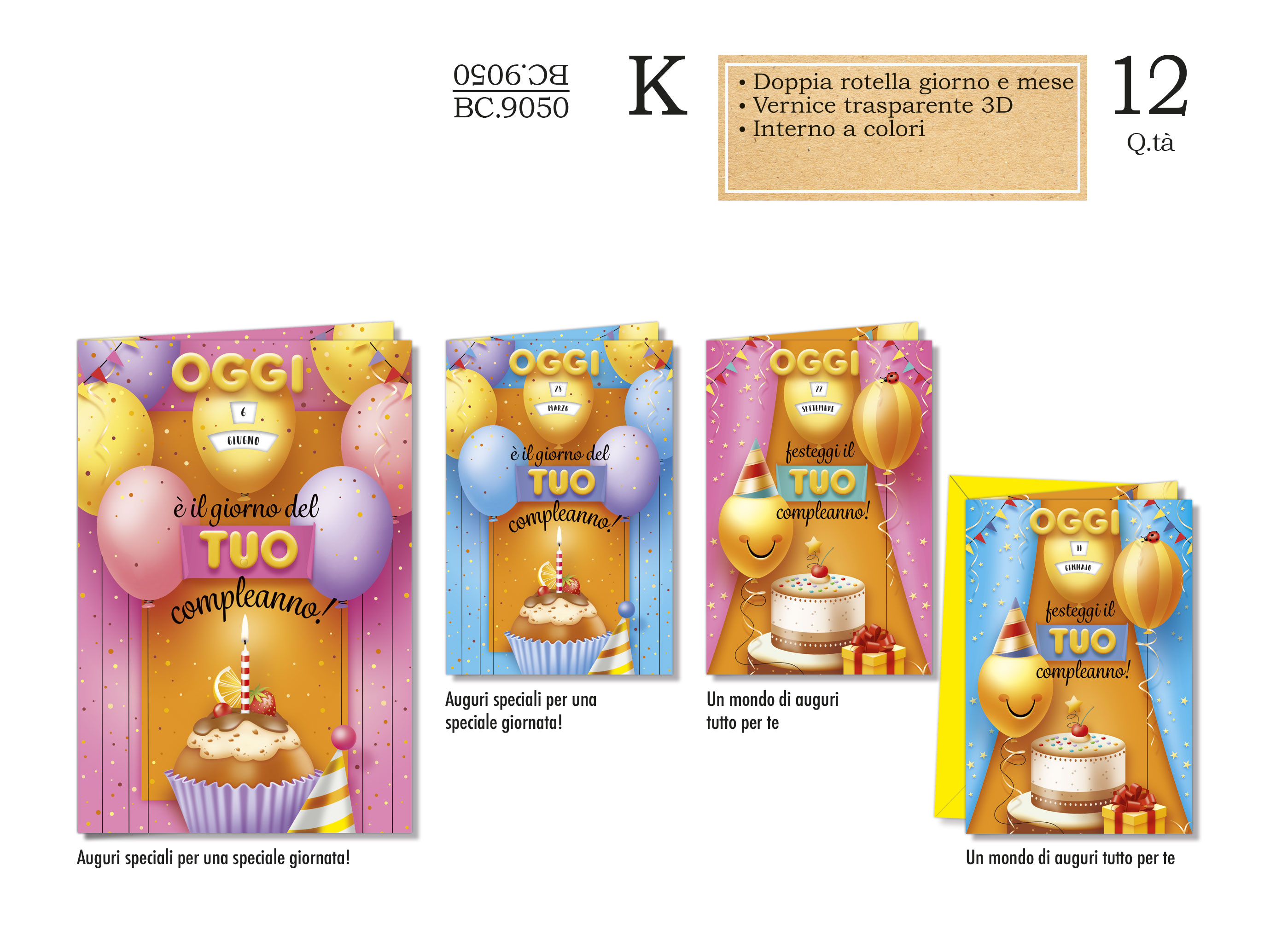 BIGLIETTI COMPLEANNO BAMBINI BC.9050