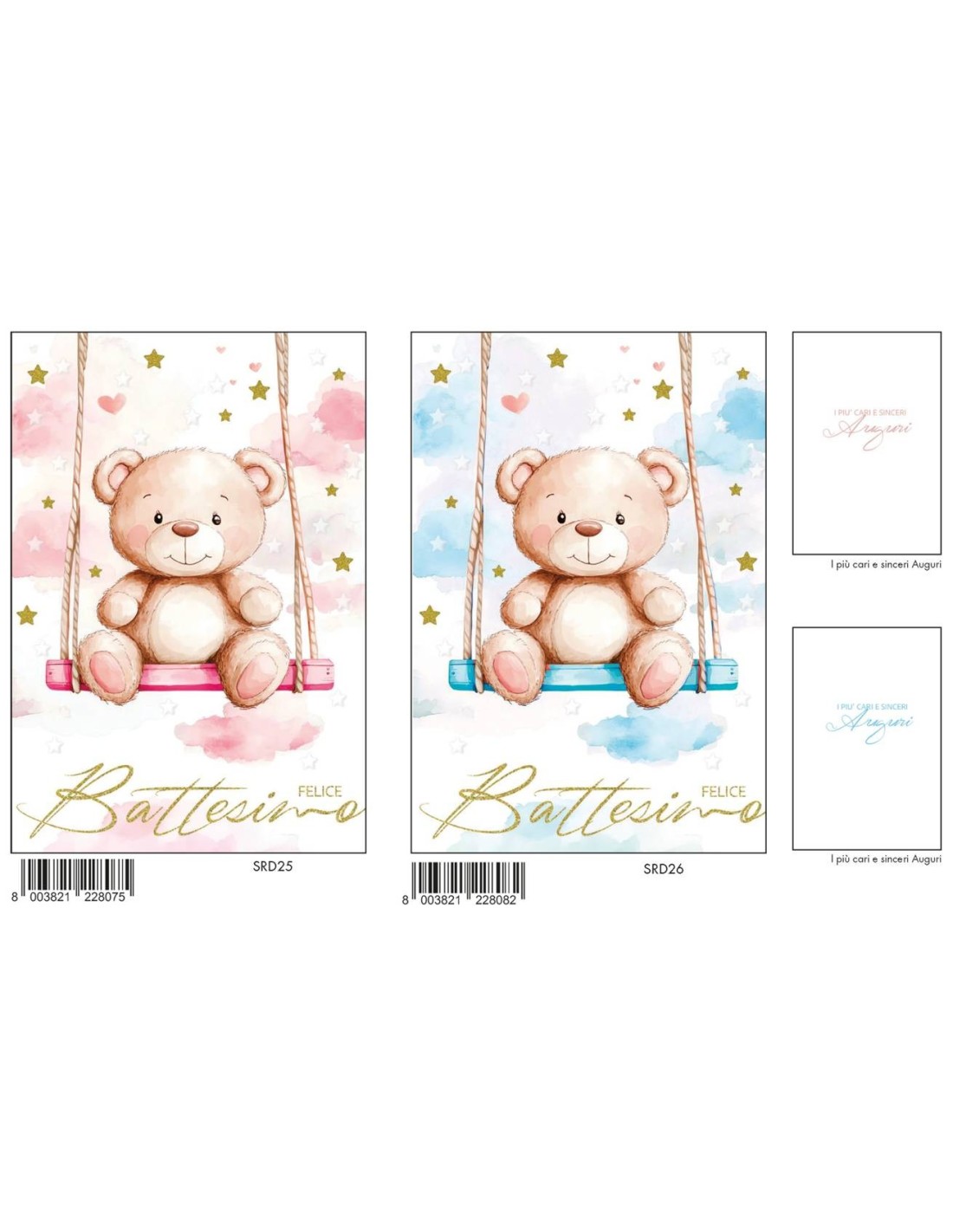 BIGLIETTI BATTESIMO FOIL ORO E RILIEVO ASRD07/12