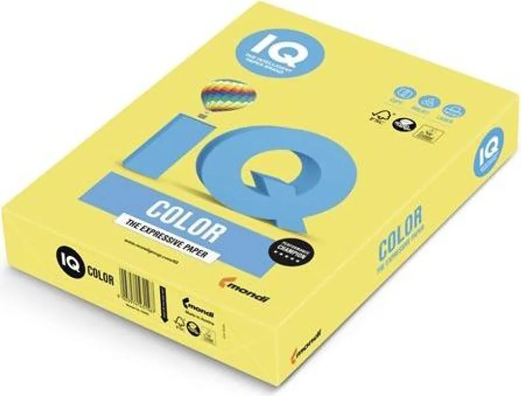 RISMA COLOR GIALLO CANARINO A4 80GR 500FG IQ80CY39/A4