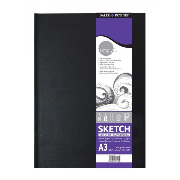 SKETCH BOOK SIMPLY BIANCO NATURALE 100G 54F A3 D482154300
