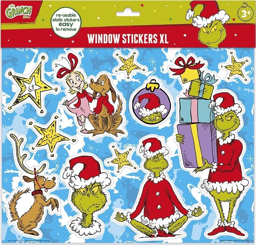 STICKER SET PER FINESTRE GRINCH 240049