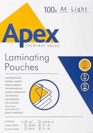 POUCHES A4 80MY 100PZ APEX 6003201
