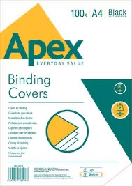 COPERTINE DELTA A4 NERO 230GR APEX 6501001